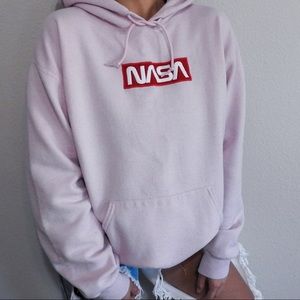 Light Pink NASA hoodie! Used condition. Size Small